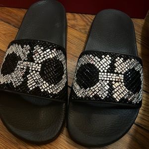 Authentic Salvatore Ferragamo Crystal slides